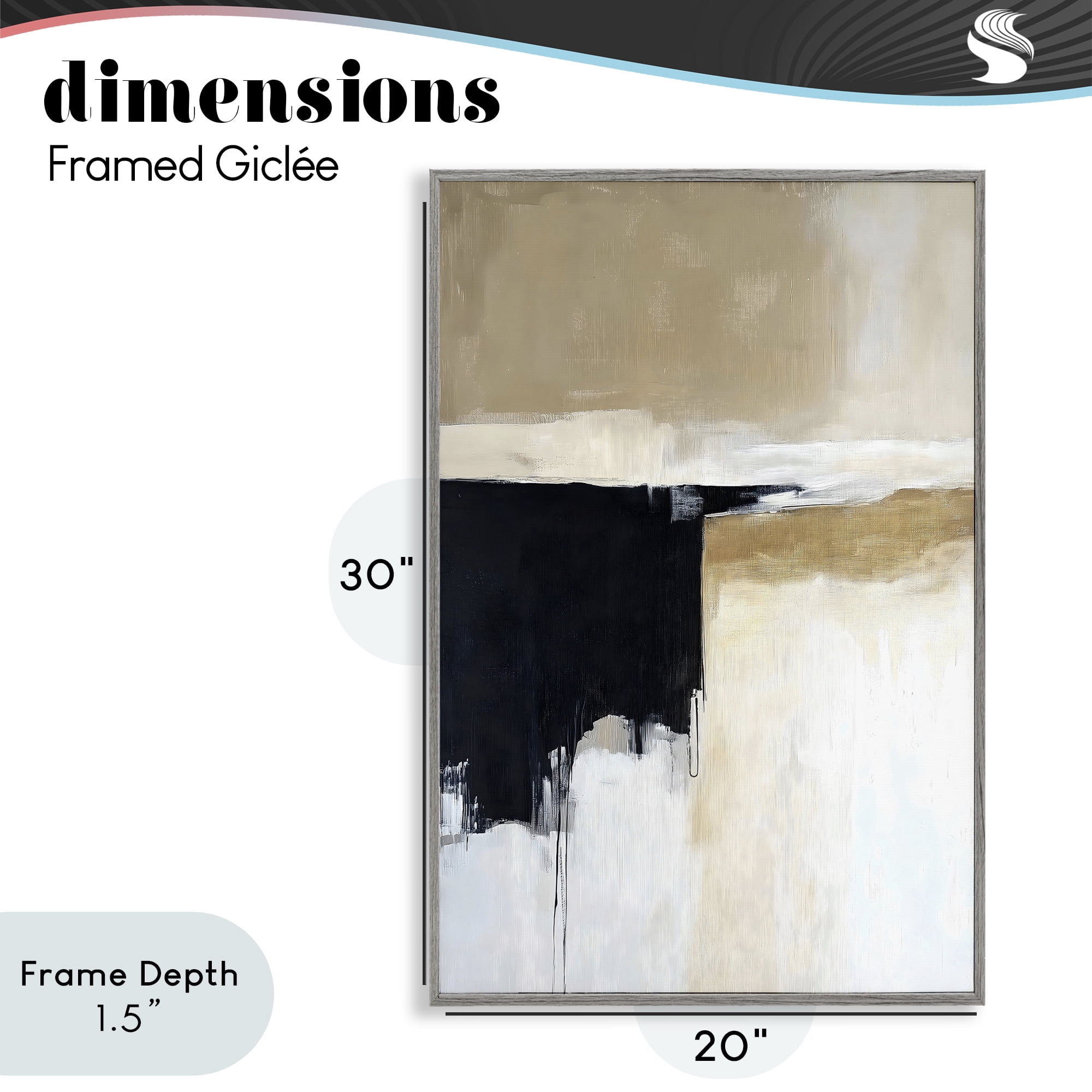 Stupell Industries Desert Shades Muted Neutrals Gray Framed Giclee Art, design by Gina Kelly