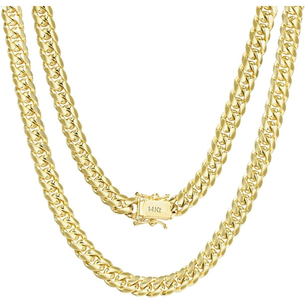 Next Level Jewelry - 14K Yellow Gold 6MM Solid Miami Cuban Curb Link ...