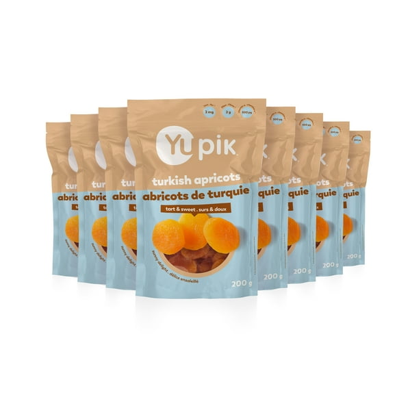 Yupik Turkish Apricots, Kosher, High-Quality, Tart & Sweet Dried Fruits, No Pits, No Sugar Added, Naturally Sweet Snacks, Healthy Snacks, 8 Count, 200 g