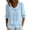 Light Blue, variant on Women Peter Pan Collar Blouses Half Puff Sleeve Button Down Plain Color Shirts Comfy Summer Casual Dressy Tops Light Blue M