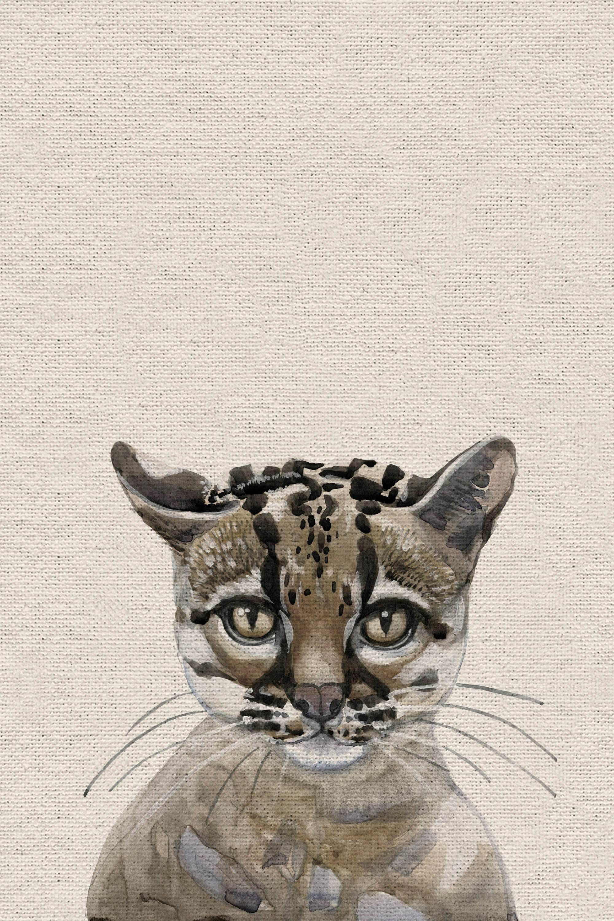Little Whiskers Painting Print on Wrapped Canvas
