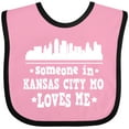 thumbnail image 3 of Inktastic Kansas City Missouri Loves Me Skyline Boys or Girls Baby Bib, 3 of 4