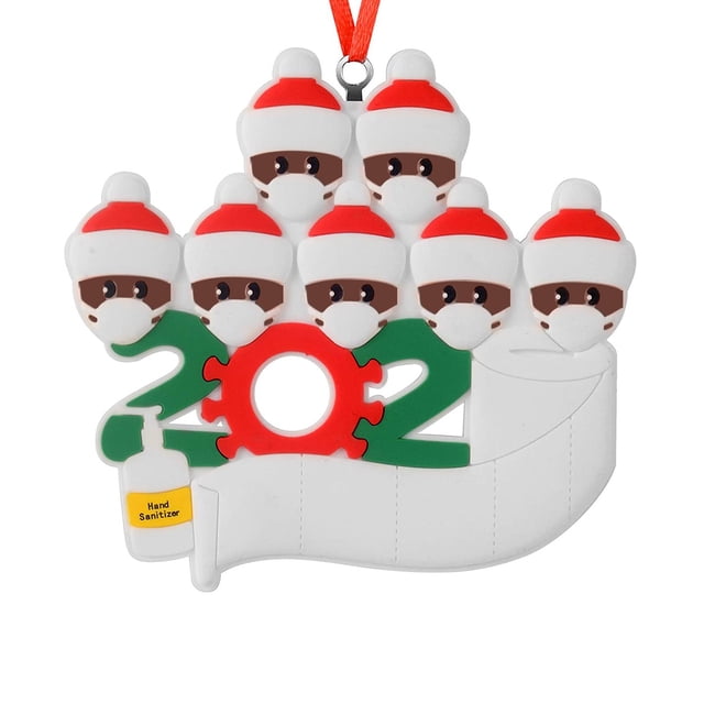 Fiudx Ofertas y liquidaciones Adorno de PVC personalizado de la familia superviviente de Navidad 2020