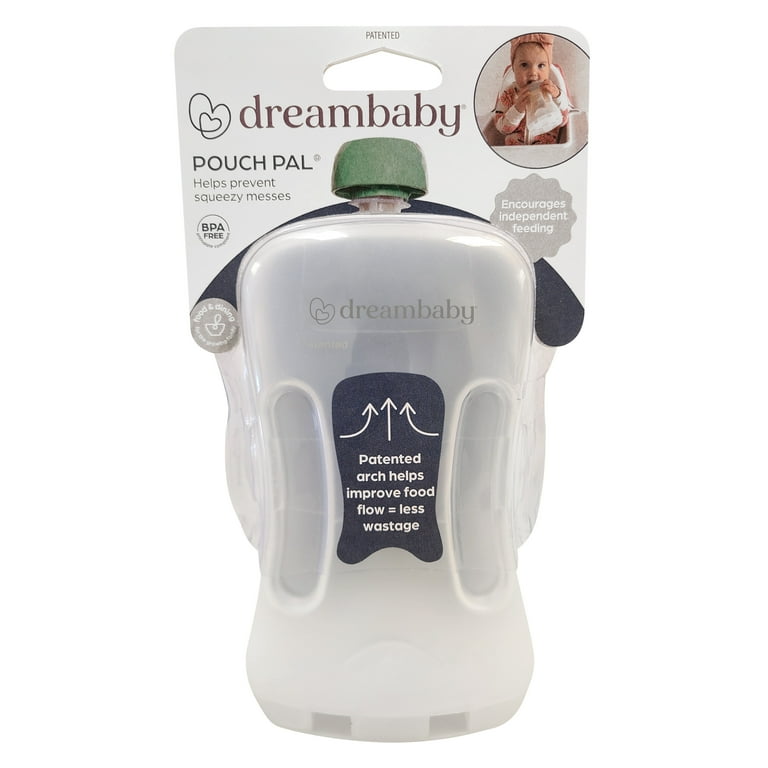 2 pack) Dreambaby Pouch Pal Self-Feeding Baby Food Pouch Holder