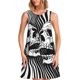 thumbnail image 1 of Disketp Psychedelic Skull Illusion Art para Vestido sin Mangas para Mujeres, Vestidos de Verano para Mujeres, Casual y Holgado para la Playa, 1 of 7