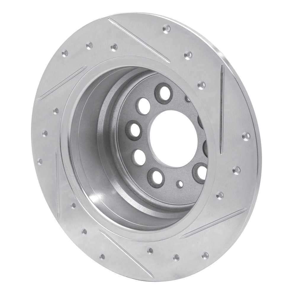 Dynamic Friction Company 631-27001L DFC Brake Rotor - Drilled And Slotted - Silver