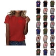 thumbnail image 1 of T-shirts de la Saint-Valentin pour Femmes 2026 Mode Manches Courtes Col Rond Cœur Graphique, 1 of 4