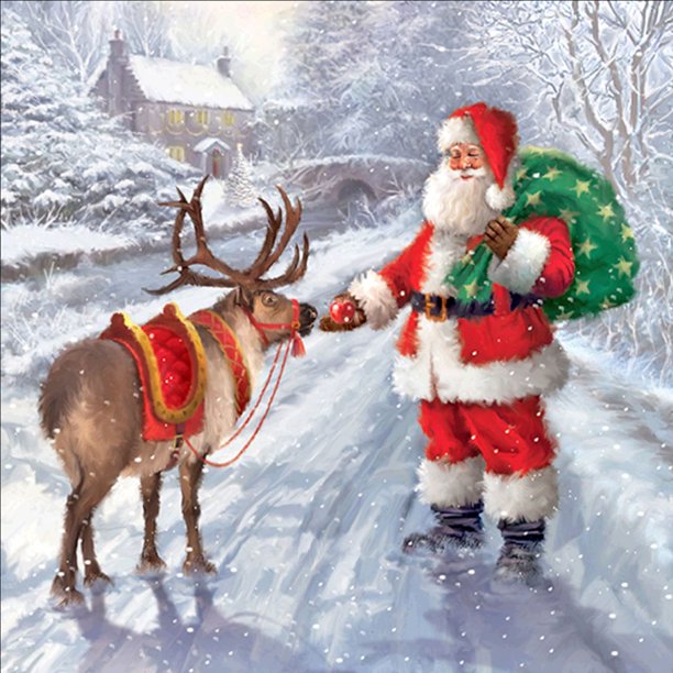 ZHAOCHENG 30 x 30 cm Kit de pintura de diamante estilo C 5D Navidad muñeco de nieve bordado de diamantes adultos y principiantes punto de cruz decoración de la pared imagen de cuentas de diamante deco