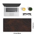 thumbnail image 2 of XXL Extended Large Mouse Pad Orange Topographic Map Gaming Desktop Mouse Mat Contour Lines Computer Keyboard Desk Pads Black Non-Slip Rubber Base Mousepad(Size:35.4x15.7in), 2 of 6
