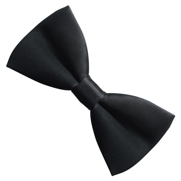 CTIRCHIU Adjustable Black Bow Tie for Suits Smooth Texture Versatile Accessory