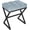 Blue Gray, variant on Vanity Stool, Linen Footrest Stool, Ottoman Bench with X-Shaped Metal Legs, Makeup Dressing Stool for Vanity, Living Room, Bedroom, Entryway, Hallways 15.74" D×11.81" W×18.11" H Black UHBD033B