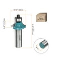 thumbnail image 2 of Uxcell Roundover Router Bit 1/2 Shank 7/8" Radius Carbide Tipped with Bearing Cyan, 1/2" x 1/4" 1, 2 of 5