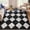 black, variant on Ataucjin Area Rug Washable Checkered Rug, Modern Neutral Living Room Rugs, Large Plaid Carpet Faux Wool Washable Carpet for Under Dining Table Bedroom Farmhouse Nursery Home Office