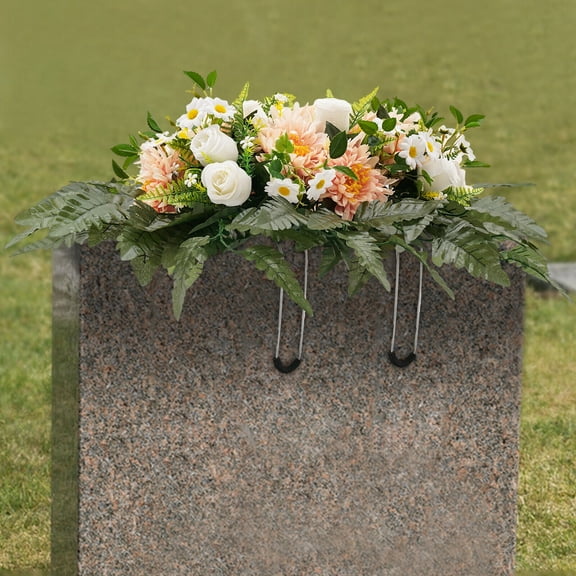 Handmade Artificial Grave Flower Artificial Realistic Flowers For Cemetery Memorial Wedding Decoration Outdoor