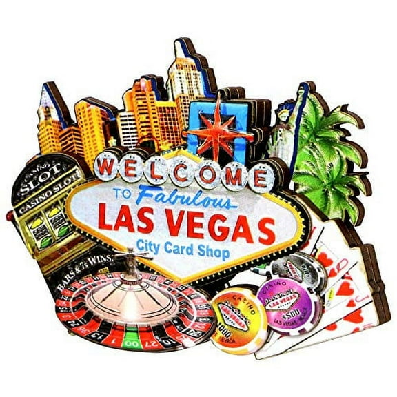 3D Las Vegas Magnet Colorful Souvenir