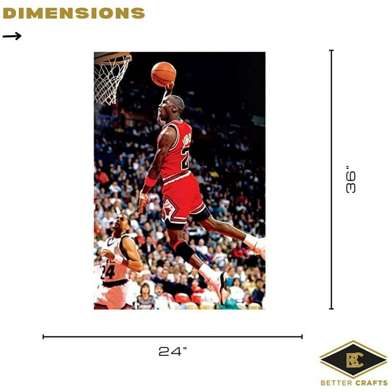 Michael Jordan Famous Foul Line Dunk Sports Poster Print 24 x 36