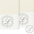 thumbnail image 2 of Authentic Hotel and Spa  100% Turkish Cotton Monica 2PC Embellished Hand Towel Set Cream L, 2 of 3