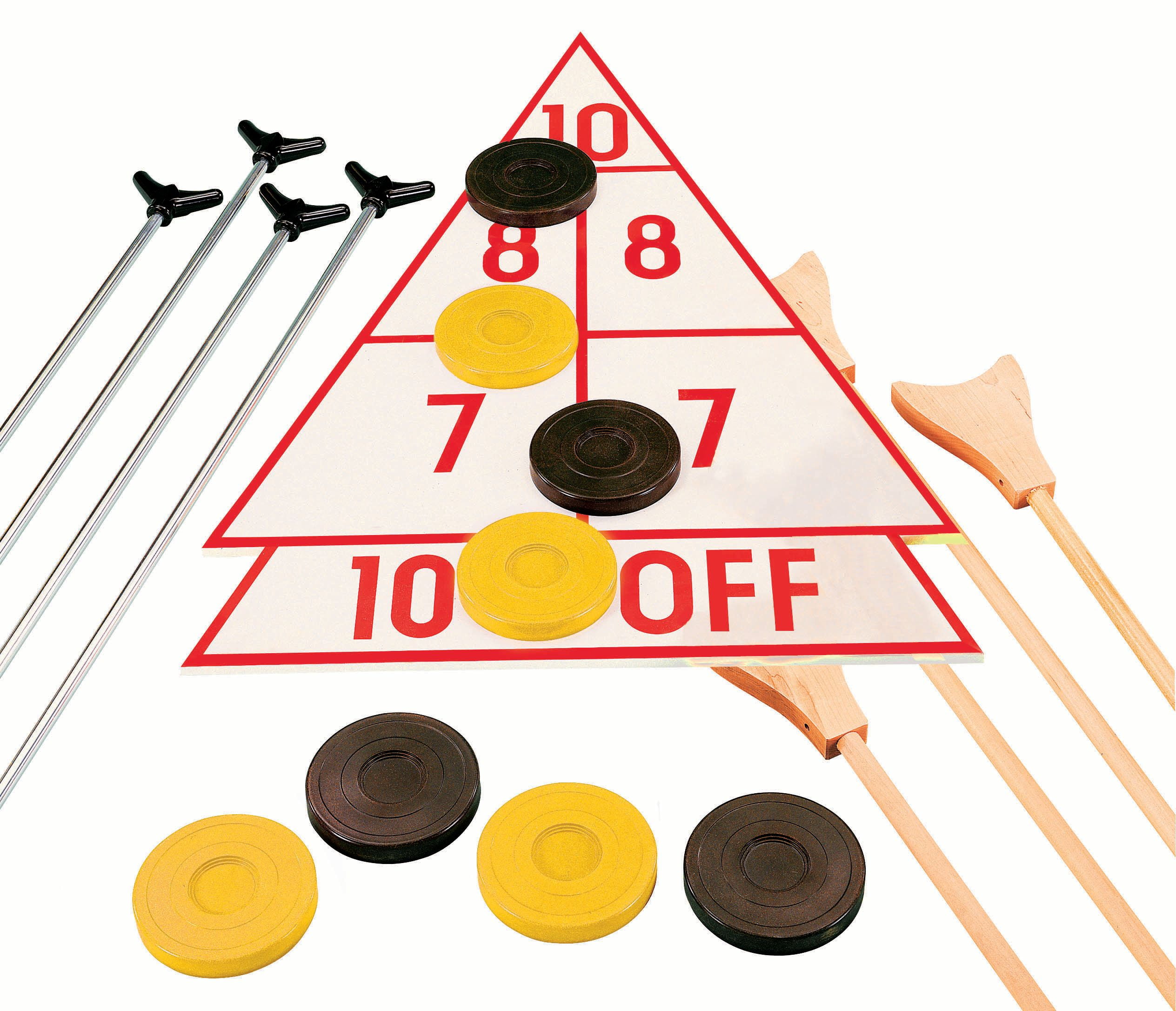 Champion Sports SBA10 Classic Indoor and Outdoor 12 Piece Full Shuffleboard Set