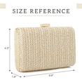 thumbnail image 2 of Straw Clutch Purses for Women Summer Evening Bag Raffia Crossbody Purses Woven Beach Handbags, 2 of 6