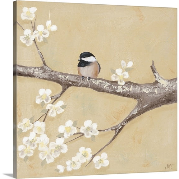 Great Big Canvas "Sweet Birds II"  by Jade Reynolds Dark Gray    Wrapped Canvas Print Wall Artwork