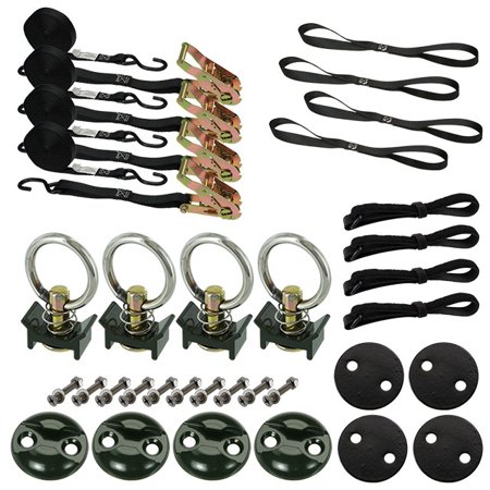 4 Point Tie Down Anchor Kit - Olive