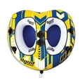 thumbnail image 2 of AquaPro Heavy Duty Nylon Deck Style Towable 2 Person Rider, Yellow & Blue, 2 of 6