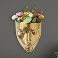 thumbnail image 3 of maytalsory Jardinière Créative Décoration Murale Pot de Fleurs Visage pour Extérieur Intérieur Or, 3 of 9