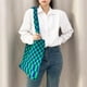 thumbnail image 1 of Bolso de mujer Macarena de punto un hombro ajedrez elegante, 1 of 8