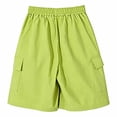 thumbnail image 5 of TGPMGRZ Boys Cargo Shorts School Uniform Shorts Casual Soft Toddler Kids Boy Summer Clothing Z09 Green 5-6 Years, 5 of 5