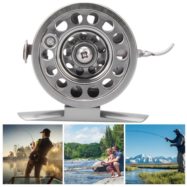 Rueda de pesca en Hielo ANGGREK carrete de pesca de metal con Accesorio de Freno 50 con guías
