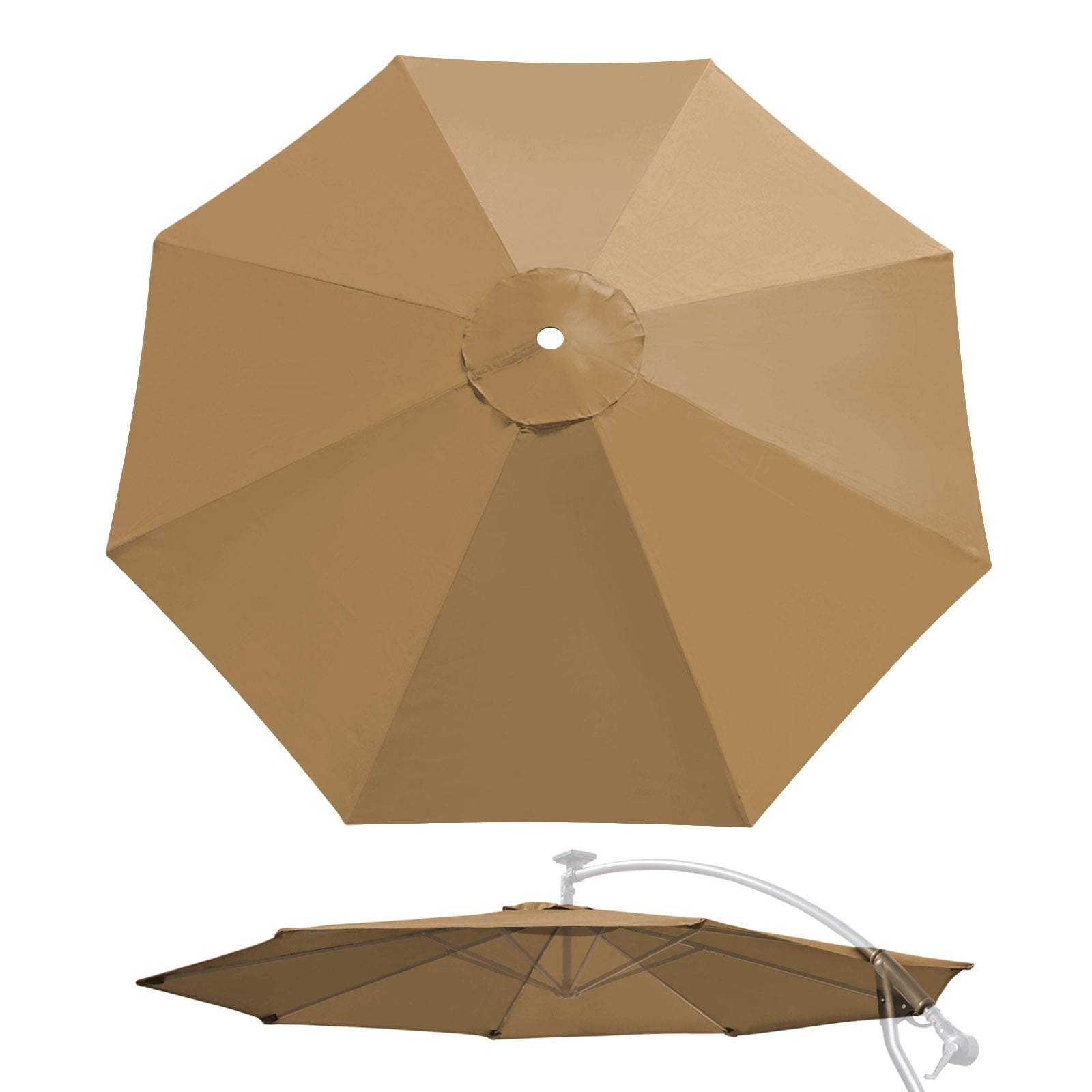 YardGrow 9ft Umbrella Replacement Canopy 8 Ribs for Cantilever Umbrella, frame not included