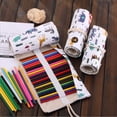 thumbnail image 3 of Puesta de sol Puesta de sol72 HolesCanvas Rollo de lápiz de color Wrap 36 48 72 Slot Coloring Pencil Holder Organizador para, 3 of 5