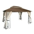 thumbnail image 4 of Harper & Bright Designs 13x10 Outdoor Patio Gazebo Canopy Tent With Ventilated Double Roof And Mosquito net(Detachable Mesh Screen On All Sides), Suitable for Lawn, Garden, Backyard, Coffee Top, 4 of 9