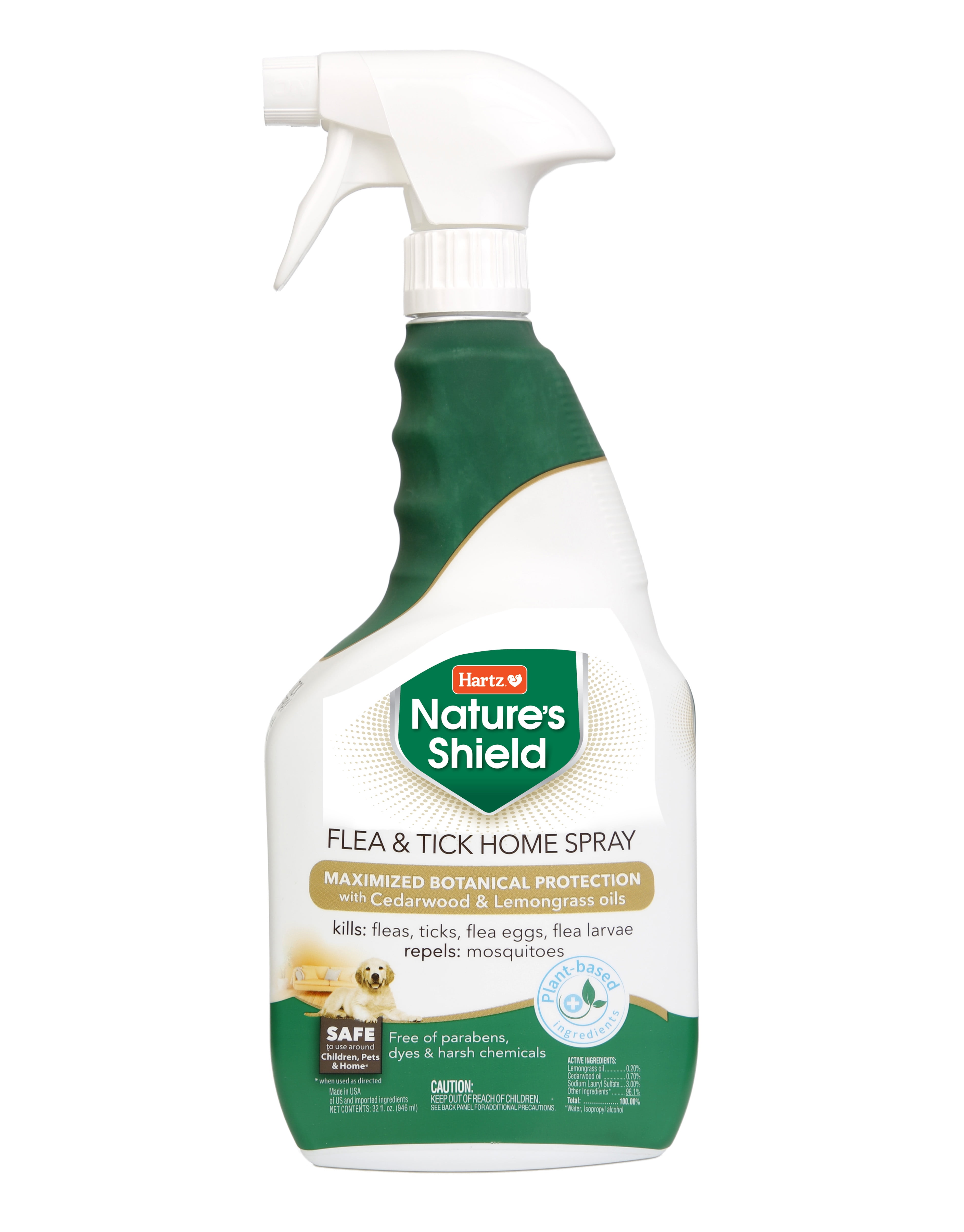 Hartz Nature's Shield Flea And Tick Home Spray With Cedarwood And Lemongrass Oils, 32oz