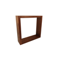 thumbnail image 4 of Repisa tipo cubo flotante de madera natural solida de pino anclaje oculto, color rojo caoba Genérico Cubo, 4 of 5
