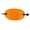Orange, variant on Oval Star Print Faux Leather with Wood Slide Stick Oval Hair Stick Barrette (Red)
