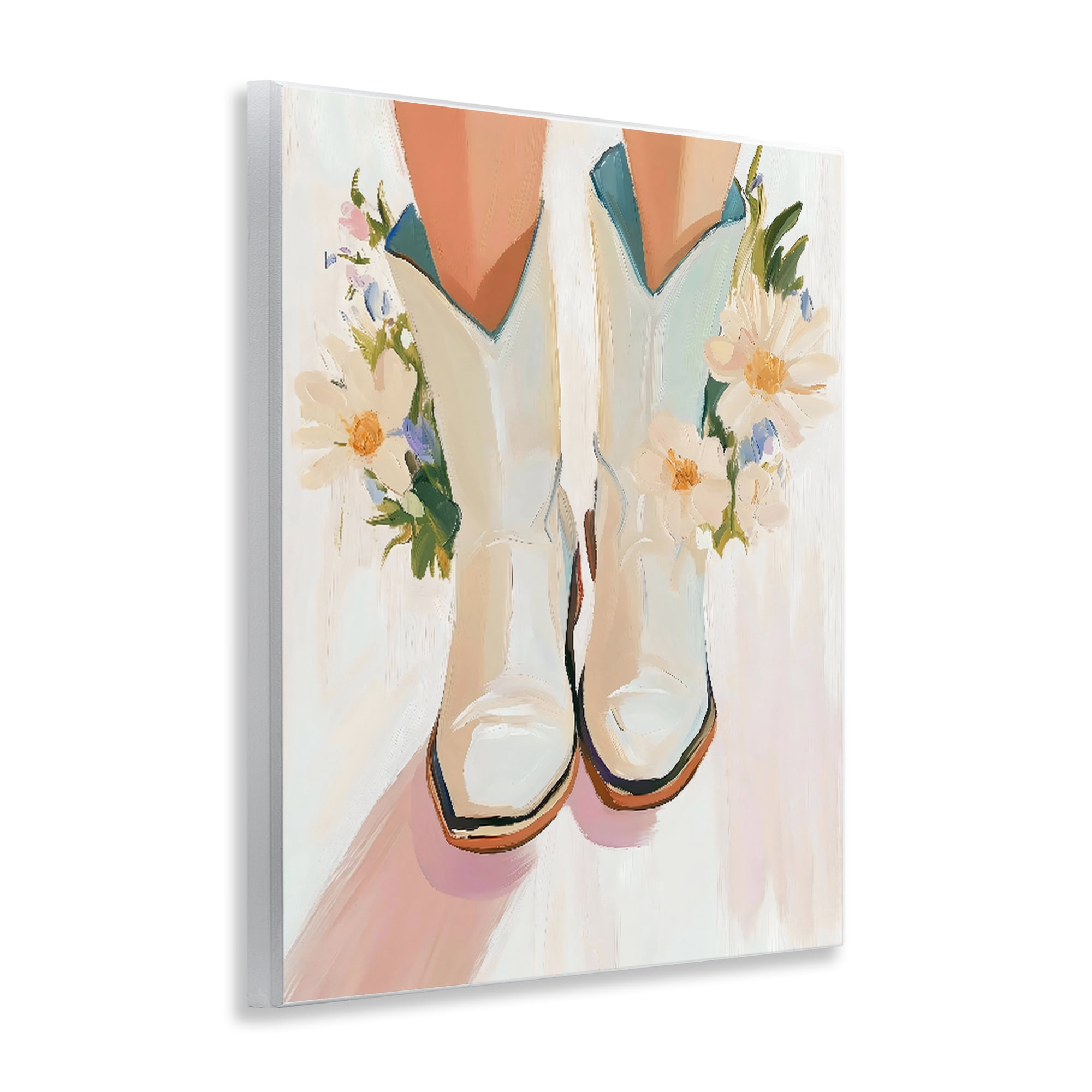 Stupell Industries Blooming Cowgirl Boots Wall Plaque Art, design by The Prints Vibe