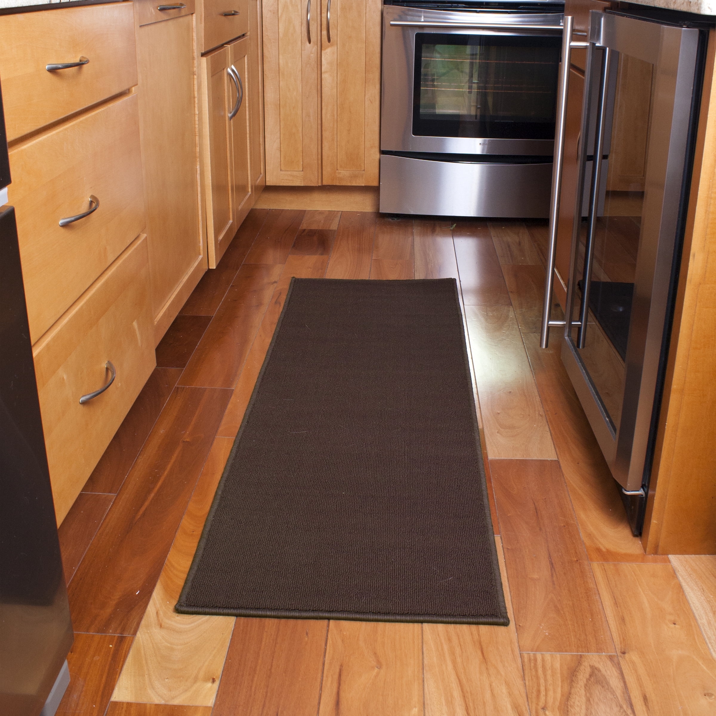 RITZ Solid Rug Runner, 20" x 60", Brown