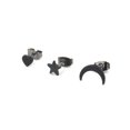 thumbnail image 2 of 3PCS/Set Women Star Moon Heart Punk rhinestone Shape Earrings Girl Evening Party Prom Ear Rings Punk Rhinestone Ear Studs, 2 of 8