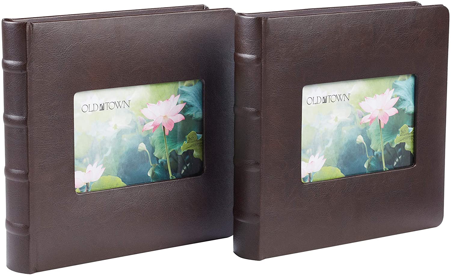 Old Town Bonded Leather Photo Album, 2 Pack (2Up, Brown)