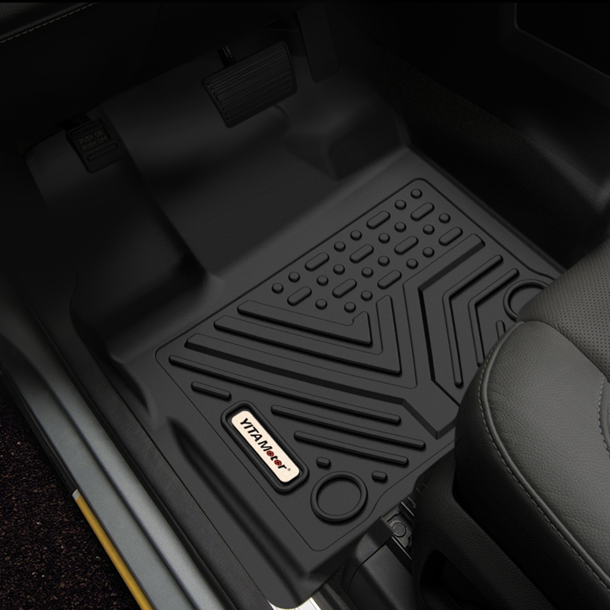 RVNI Custom Fit Floor Mats Compatible with 2015-2023 Ford F-150 SuperCab/Extended Cab with 1st Row Bench Seats Only, All Weather Protection 2 Row Floor Liner Set Black