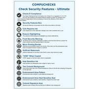 Compuchecks - 100 High Security Blank Check Stock Paper - Checks on Top - Check Paper Weight # 70 (Purple Mazed)