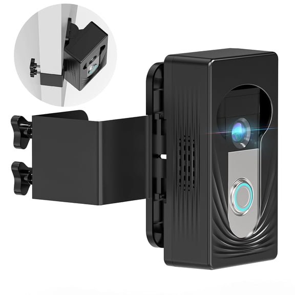 Adjustable Angle Doorbell Mount, Compatible with / Wireless Video Doorbell, No Drill Anti-Theft Doorbell Camera Mount(Not Included Doorbell)