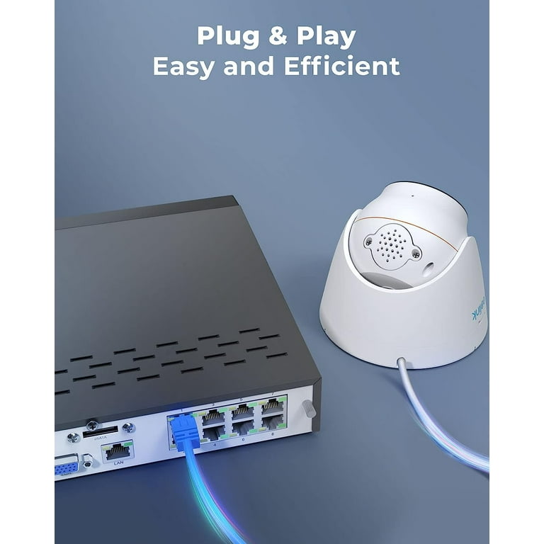 REOLINK 8CH 12MP PoE Security System, 4pcs IP Cameras, 2TB