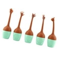 thumbnail image 1 of Tea Strainer?Dekaim 5Pcs Cute Tea Infuser Filter Portable Silicone Tea Leaf Brewing Strainer Device Accessories, 1 of 7