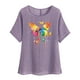thumbnail image 5 of Vestidos Casuales Para Mujer, Blusas De Mujer De Moda Camisetas estampadas de moda para mujer, blusas casuales de lino holgadas de manga corta con cuello redondo y raglán, 5 of 7
