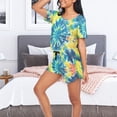 thumbnail image 7 of joogoo Women's Pajama Set Blue Tie-dye Short Sleepwear Loungewear with Pockets S, 7 of 7