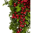 thumbnail image 2 of Nearly Natural 26" Berry Boxwood Teardrop Artificial Plant, Red, 2 of 5