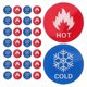 thumbnail image 4 of Modern Aesthetic Hot Cold Water Sign Stickers Temperature Indication For Hotel Showers 15 Pairs, 4 of 5