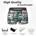 thumbnail image 2 of Men's Boxer Briefs, 1861 Stamp Pattern Soft Comfy Mens Underwear Boxer Briefs Breathable With Widen Waist, 2 of 7
